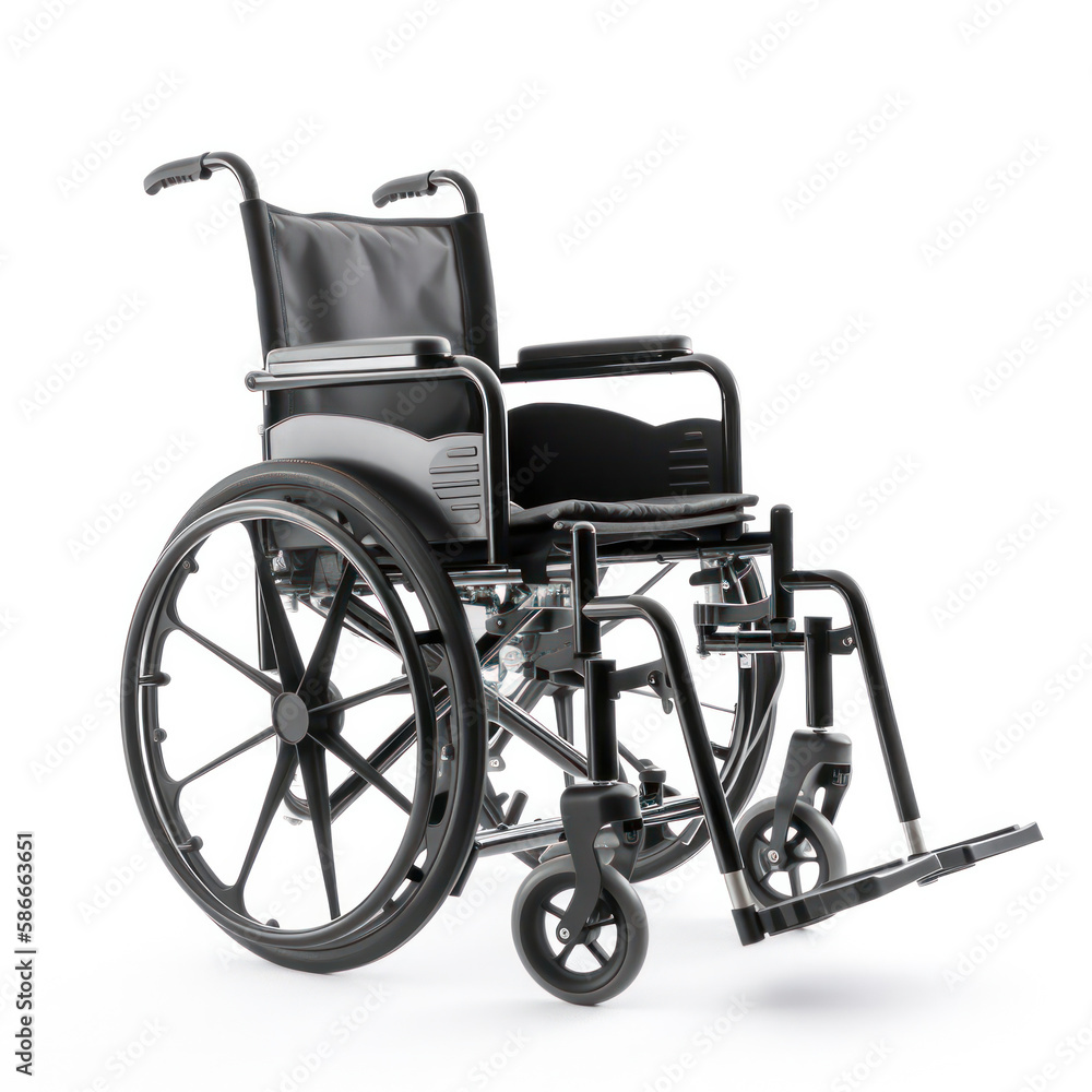 fauteuil roulant sur fond blanc