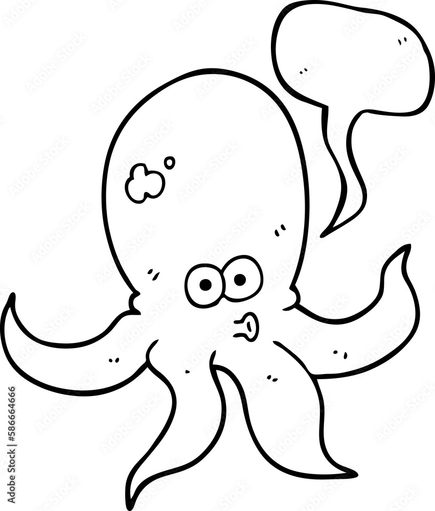 speech bubble cartoon octopus speech bubble cartoon octopus