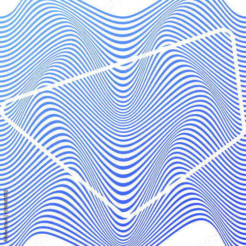 ILLUSTRATION ABSTRACT COLORFUL BLUE GRADIENT WAVY LINES PATTERN BACKGROUND. COVER DESIGN 