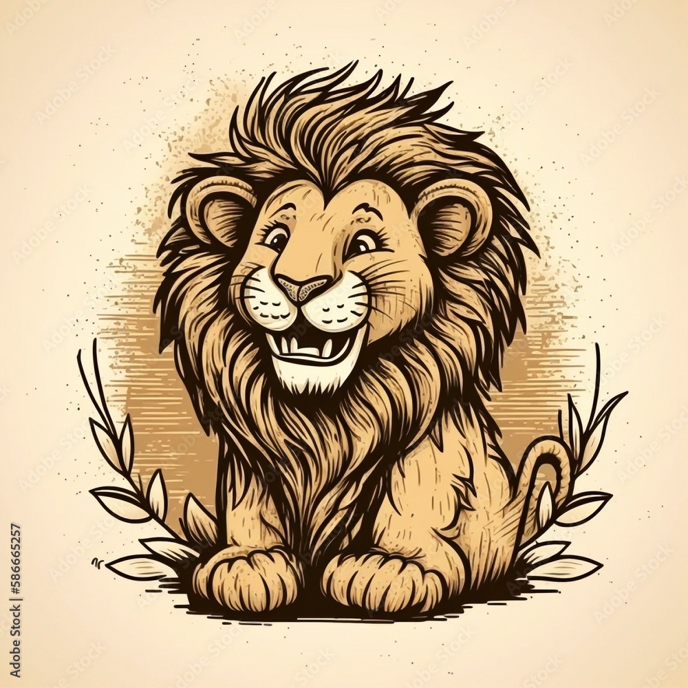 Obraz premium lion illustration