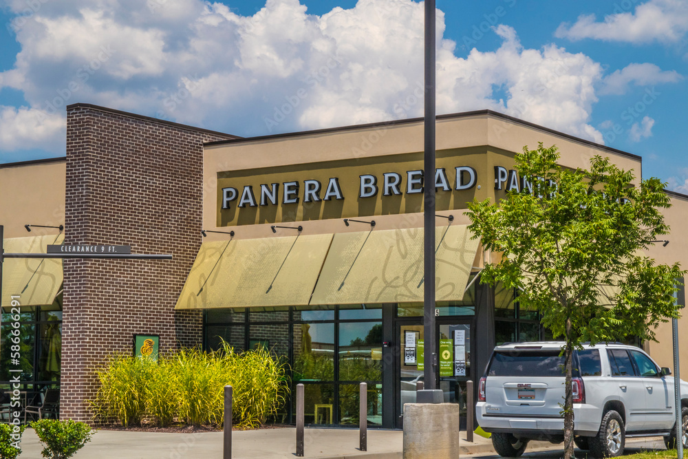 Panera Bread restaurant exterior Highway 78 in Loganville Georgia Stock  Photo