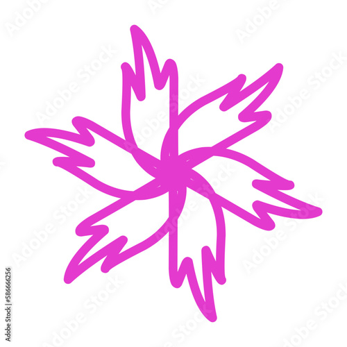 Blooming flower line icon