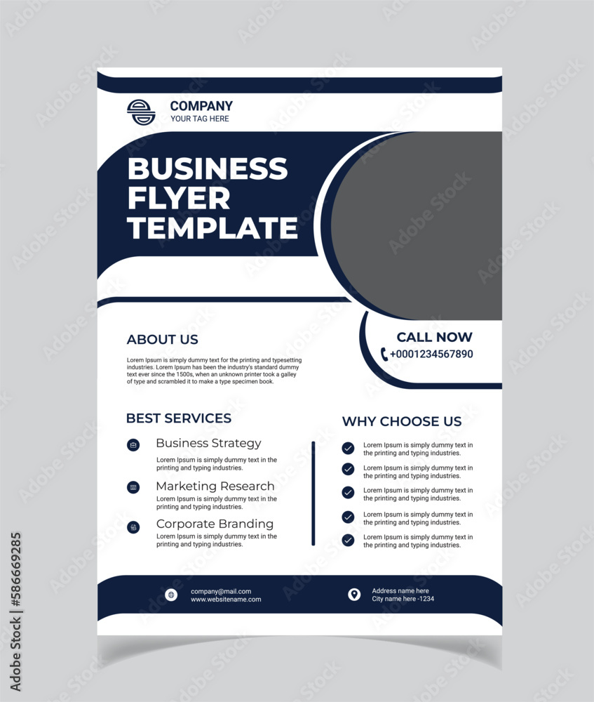 Naklejka premium Creative Business flyer template with modern