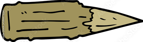 cartoon doodle wooden stake