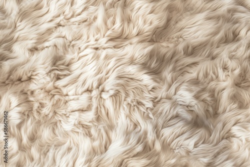a soft, fluffy texture using faux fur fabric on a decorative accent rug, seamless pattern Generative AI