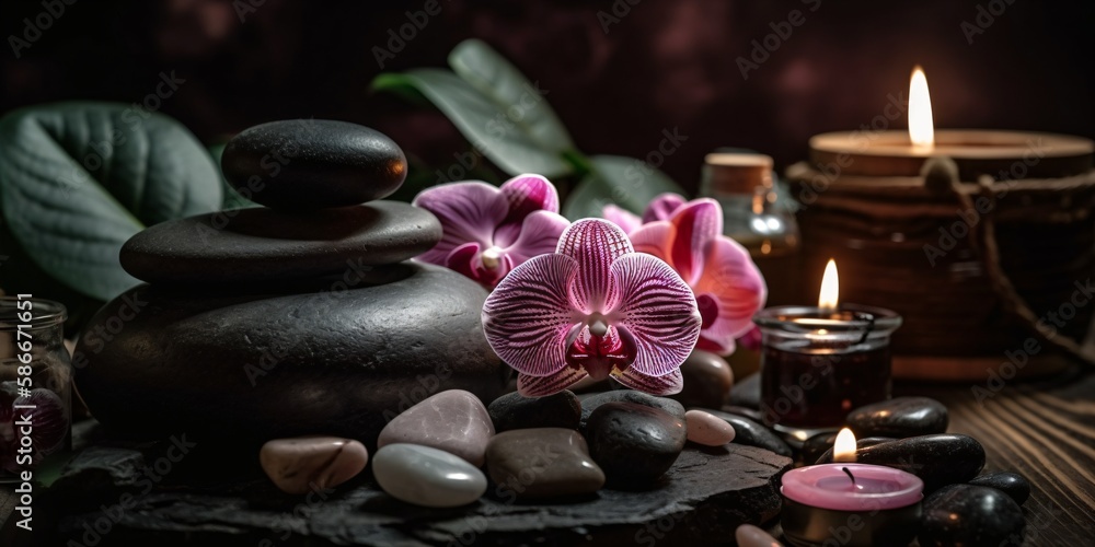 japanese style spa or massage still, generative ai japanese style spa or massage still, generative ai