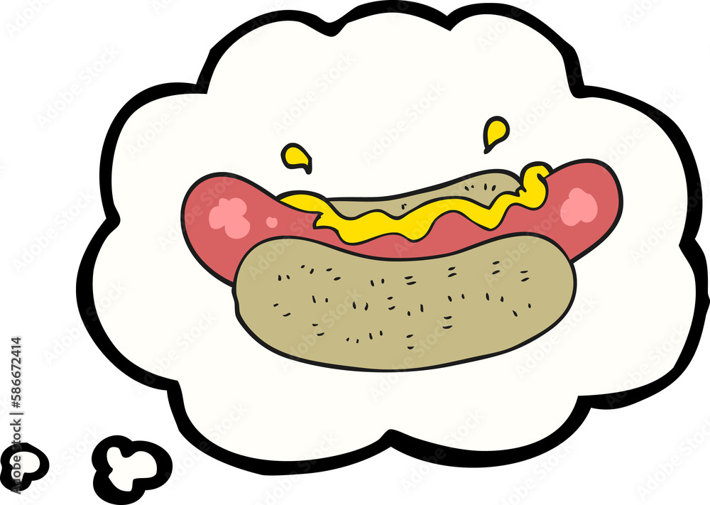 thought bubble cartoon hotdog thought bubble cartoon hotdog