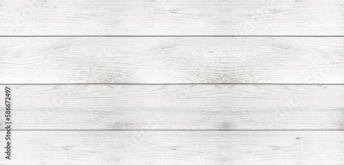 White Shiplap Wood Grain Farmhouse Style Background, Whitewashed Shabby Chic Wooden Wall Paneling Texture, Horizontal photo