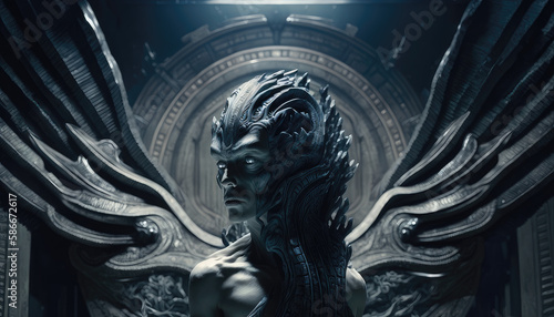 Alien Face, Planet, Science Fiction, Exploration, Generative Ai