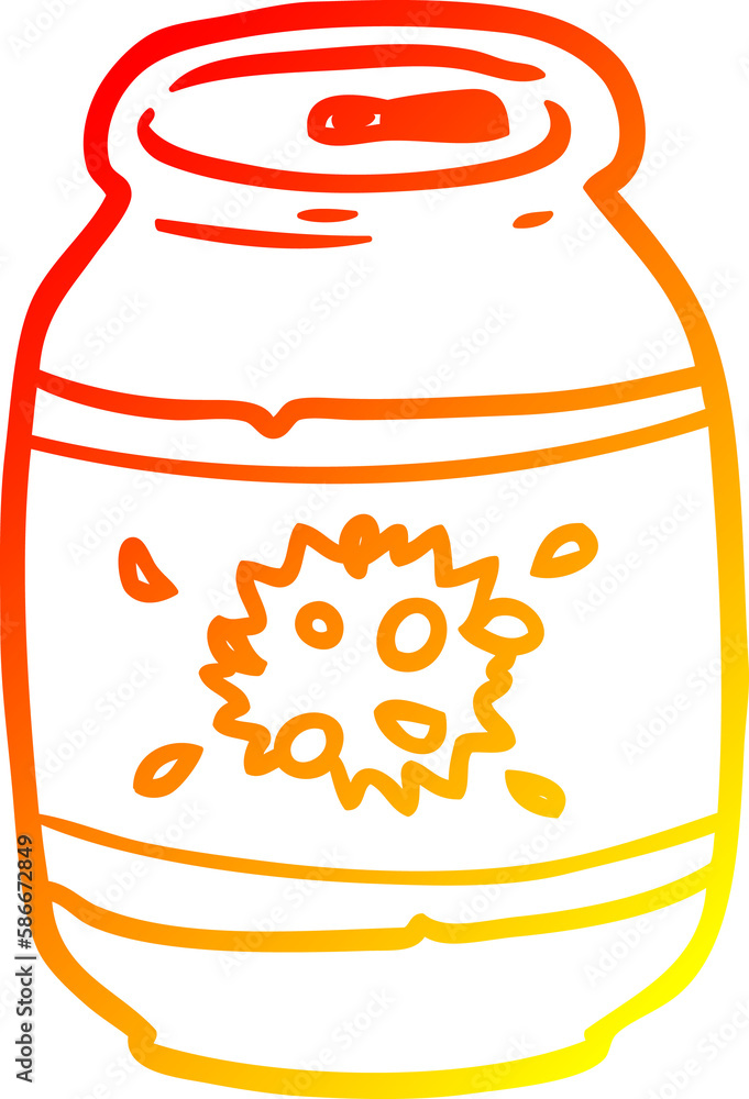 warm gradient line drawing can of soda warm gradient line drawing can of soda