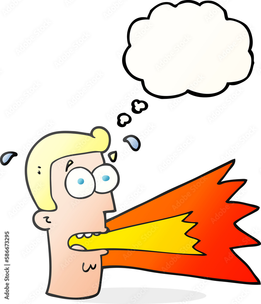 Obraz premium thought bubble cartoon shouting man