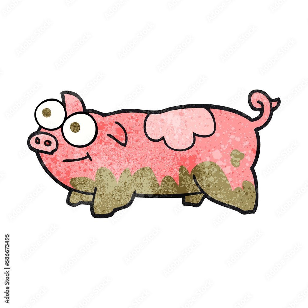 textured cartoon pig textured cartoon pig