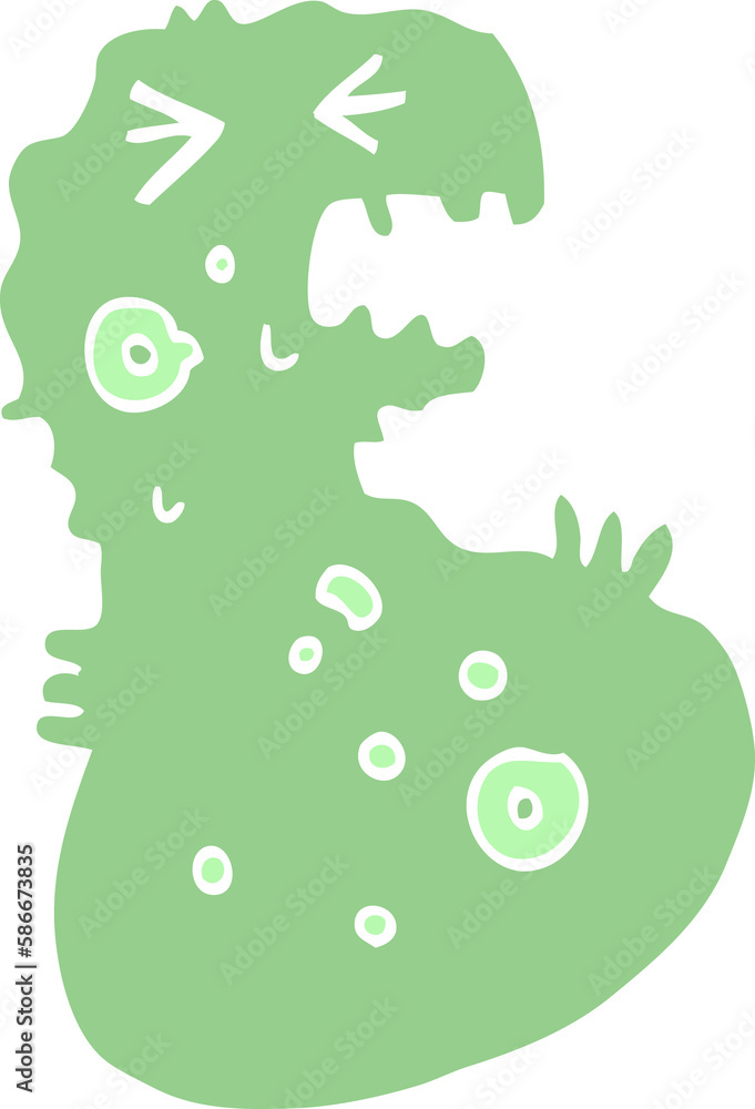 flat color illustration cartoon germ flat color illustration cartoon germ