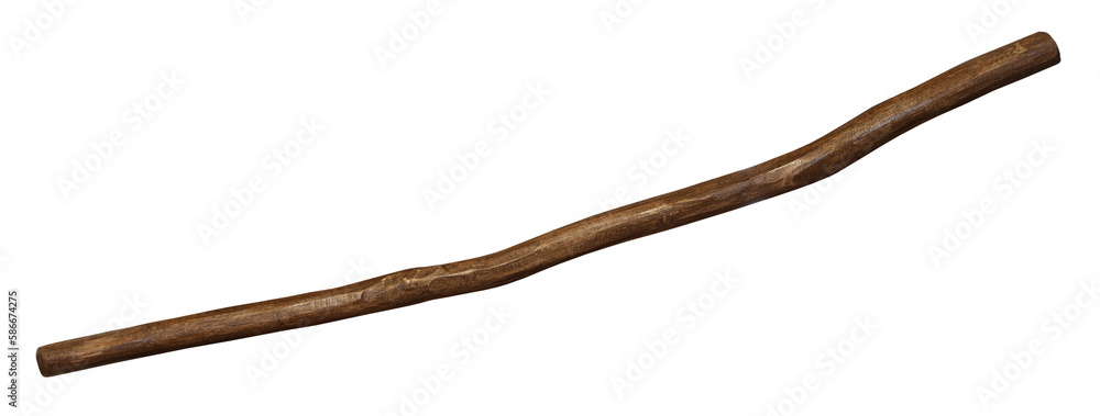 Brown natural wooden stick branch rod wand isolated on white background. Creative nature concept Brown natural wooden stick branch rod wand isolated on white background. Creative nature concept
