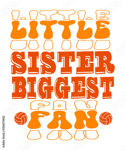 Little Sister Biggest Fan Retro SVG