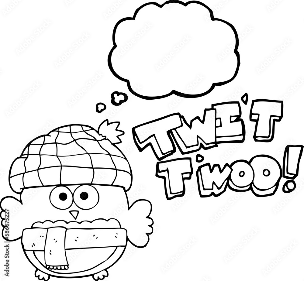 thought bubble cartoon cute owl singing twit twoo thought bubble cartoon cute owl singing twit twoo
