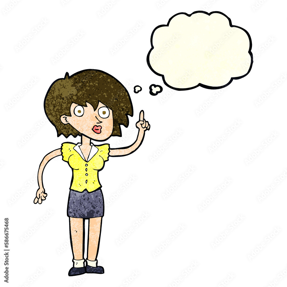 cartoon woman with question with thought bubble cartoon woman with question with thought bubble