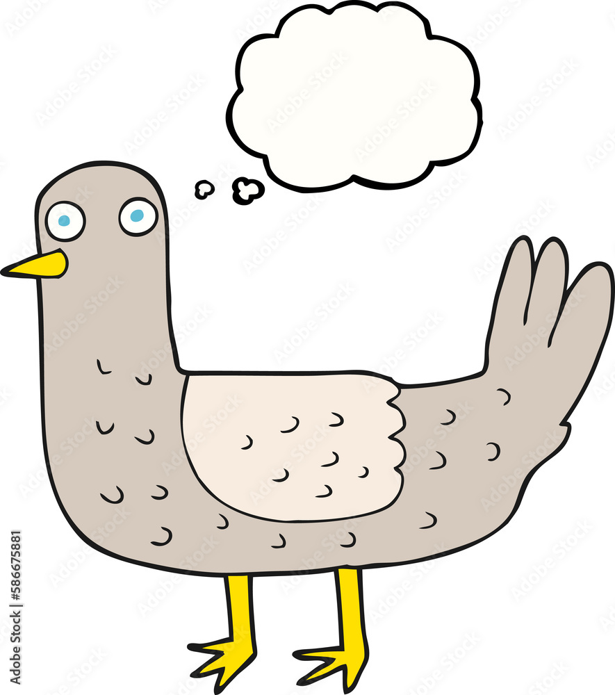 thought bubble cartoon bird thought bubble cartoon bird