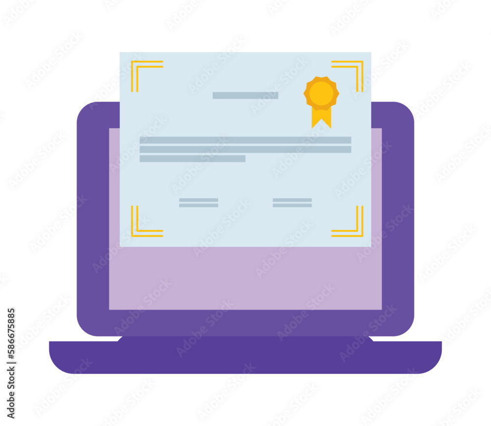 laptop computer with diploma elearning laptop computer with diploma elearning