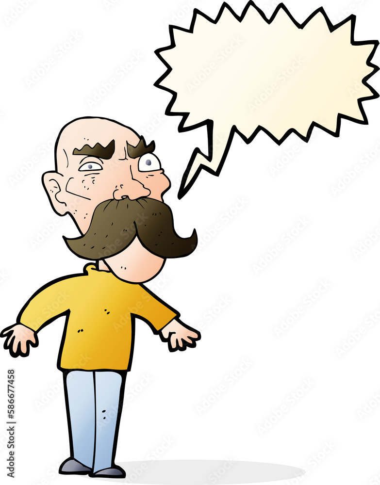 cartoon angry old man with speech bubble cartoon angry old man with speech bubble