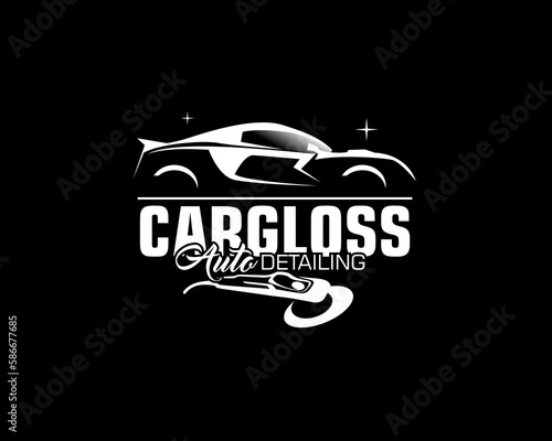 Illustration for auto detailing service logo design