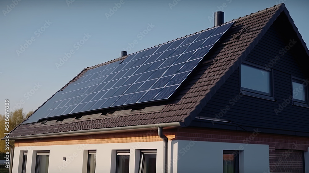 Newly Constructed Homes with Solar Panel Created Using Generative Ai Newly Constructed Homes with Solar Panel Created Using Generative Ai