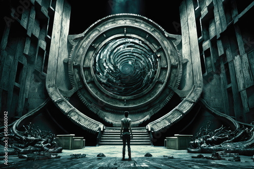 Pandorum, explorer, planet, science fiction, exploration, Generative Ai