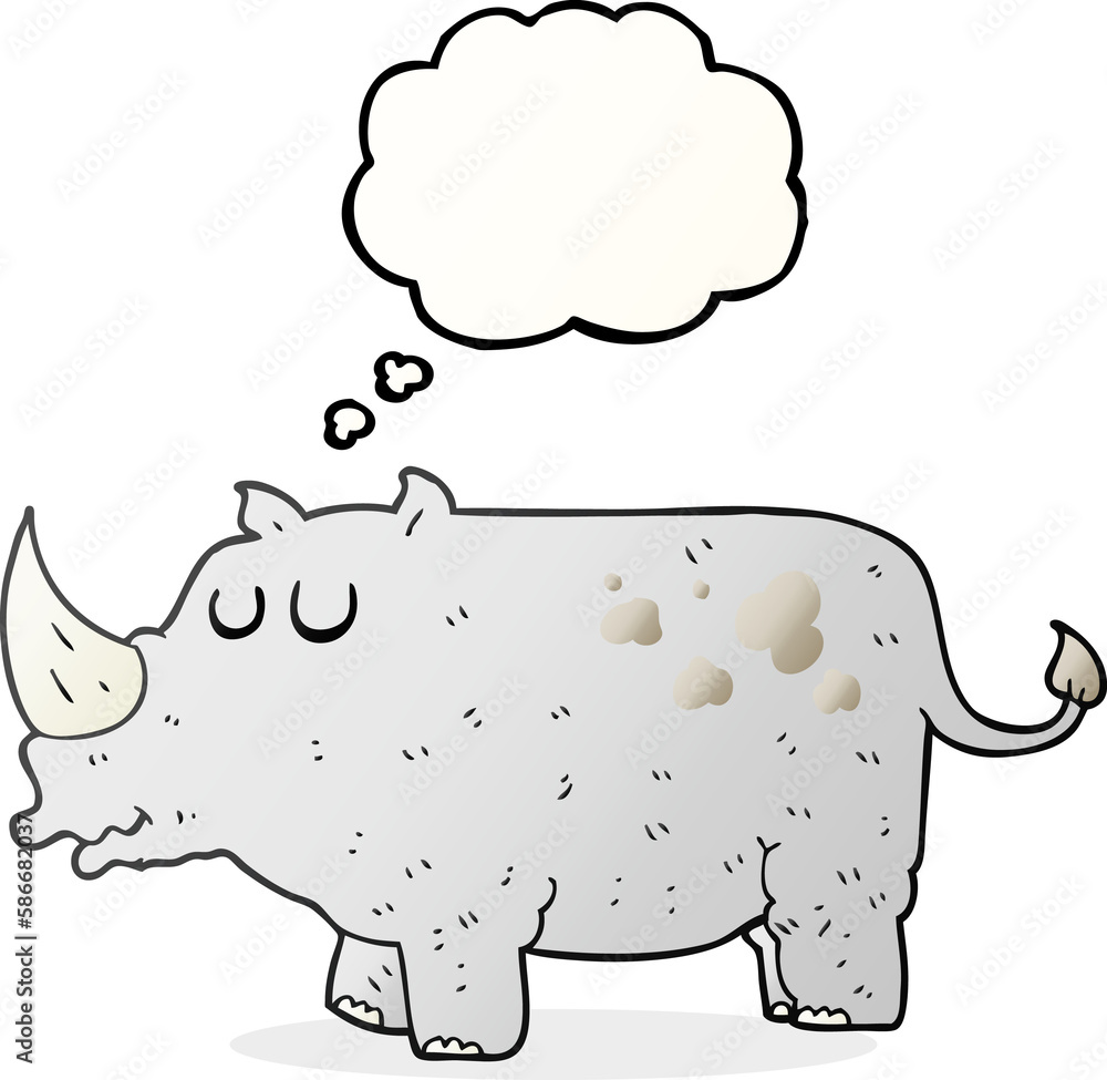 thought bubble cartoon rhino thought bubble cartoon rhino