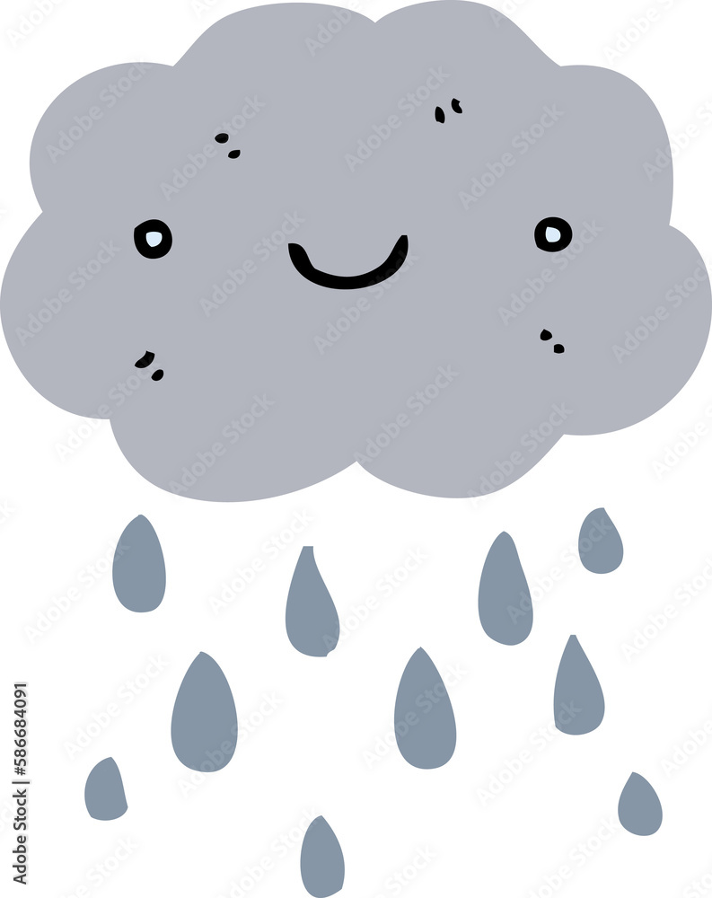 Fototapeta premium cute cartoon cloud