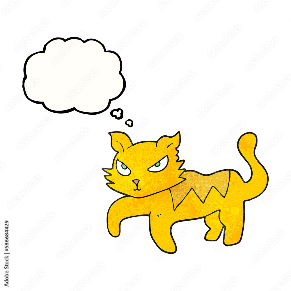 thought bubble textured cartoon cat thought bubble textured cartoon cat