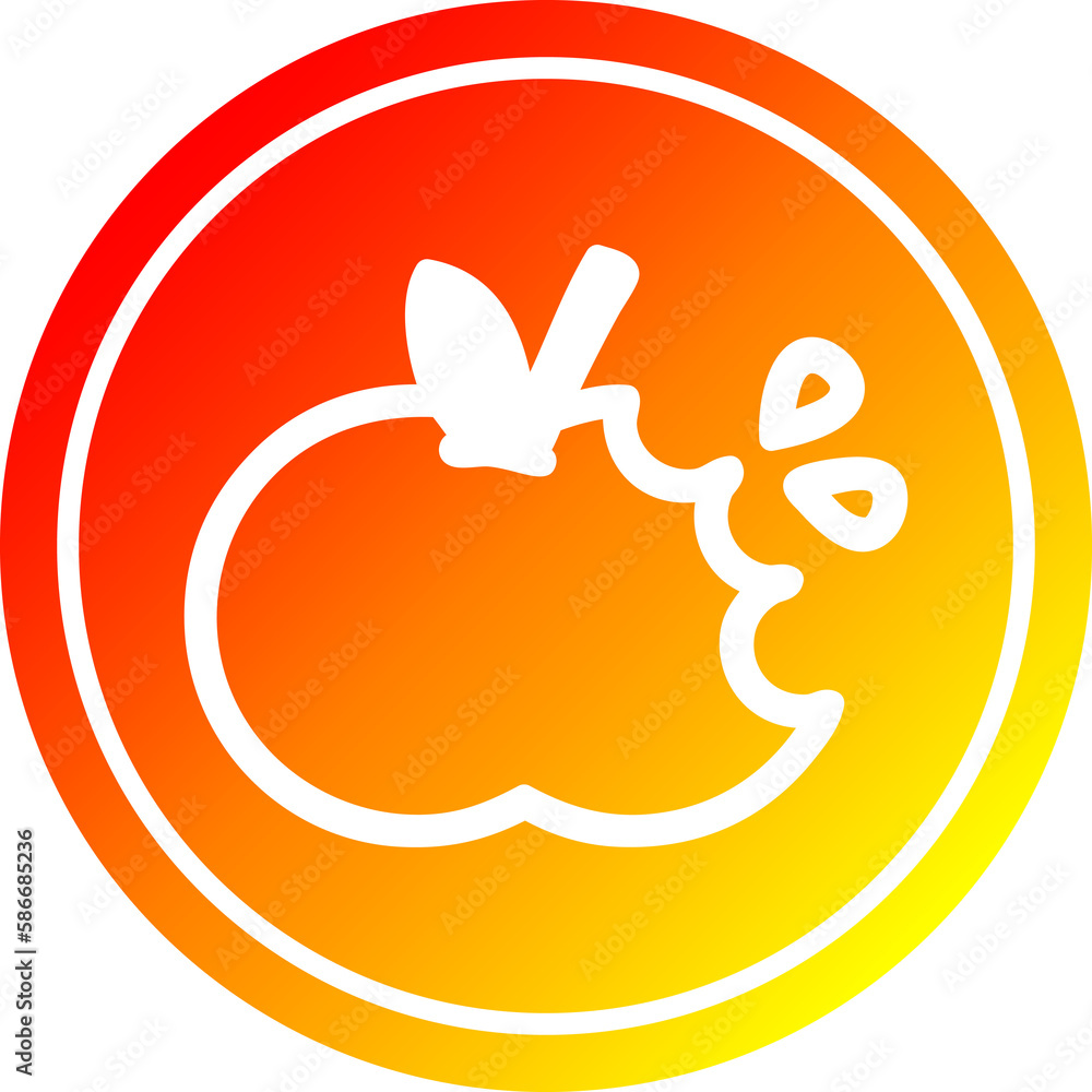 bitten apple circular in hot gradient spectrum bitten apple circular in hot gradient spectrum