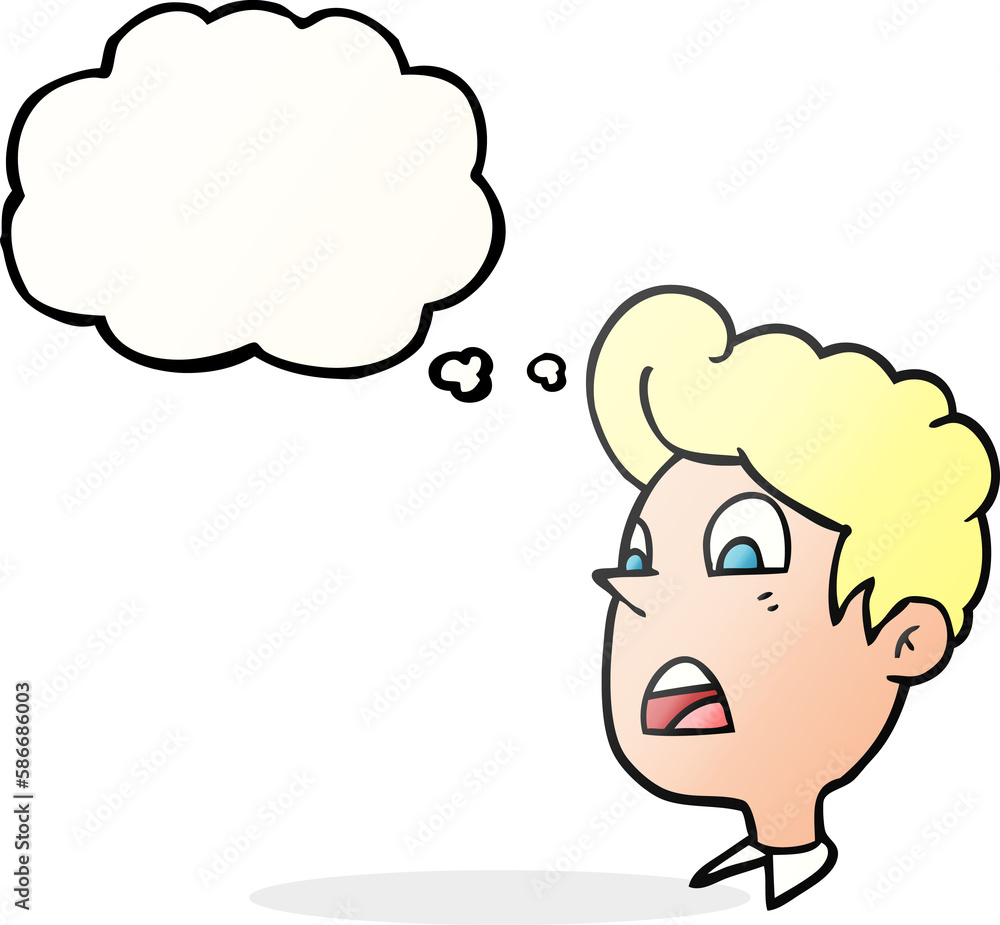 thought bubble cartoon shocked man thought bubble cartoon shocked man