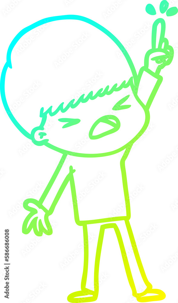 cold gradient line drawing cartoon stressed man cold gradient line drawing cartoon stressed man