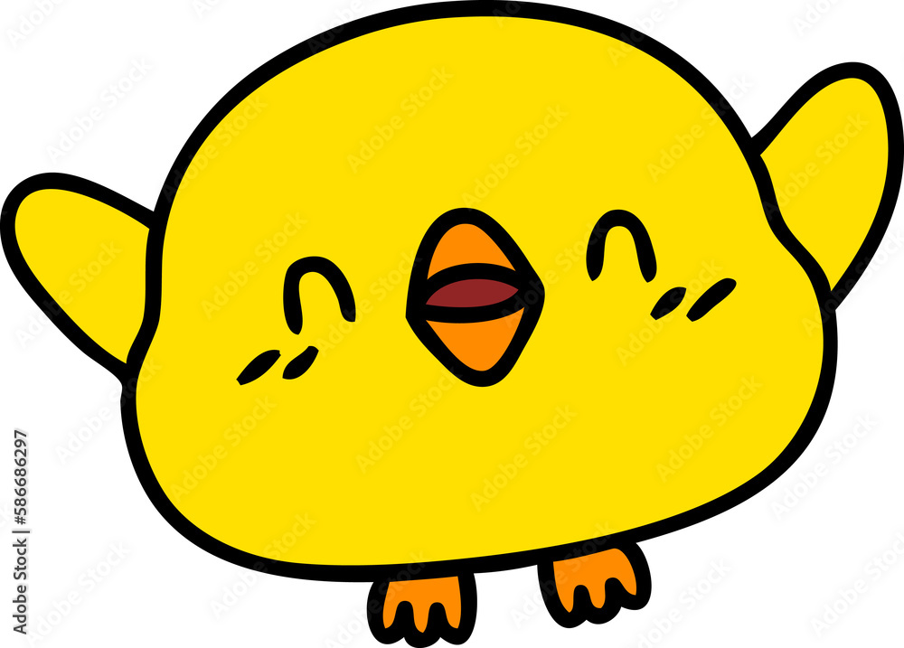 cute cartoon baby bird