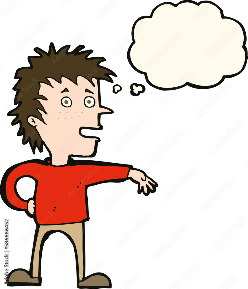 cartoon man making dismissive gesture with thought bubble cartoon man making dismissive gesture with thought bubble