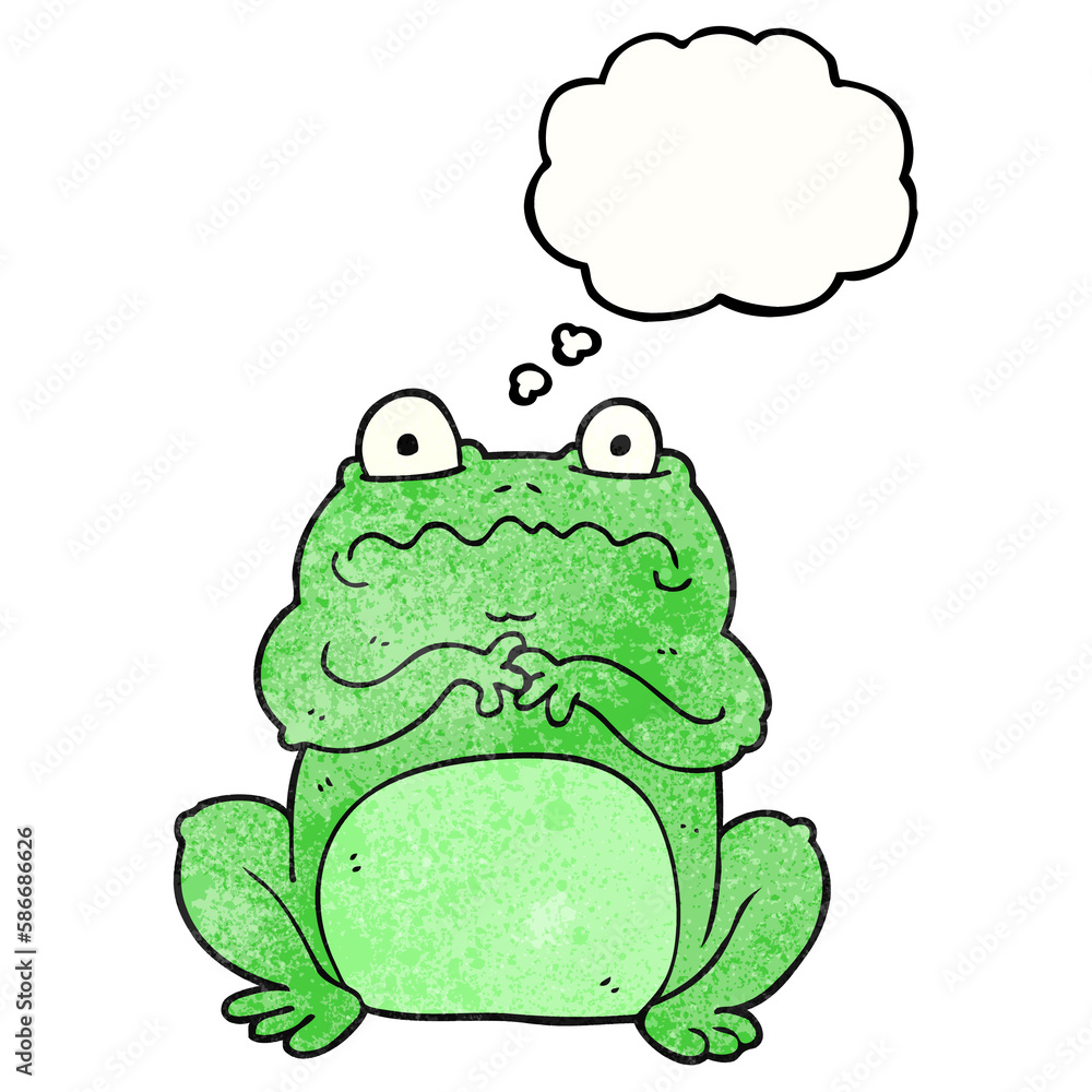 thought bubble textured cartoon funny frog thought bubble textured cartoon funny frog