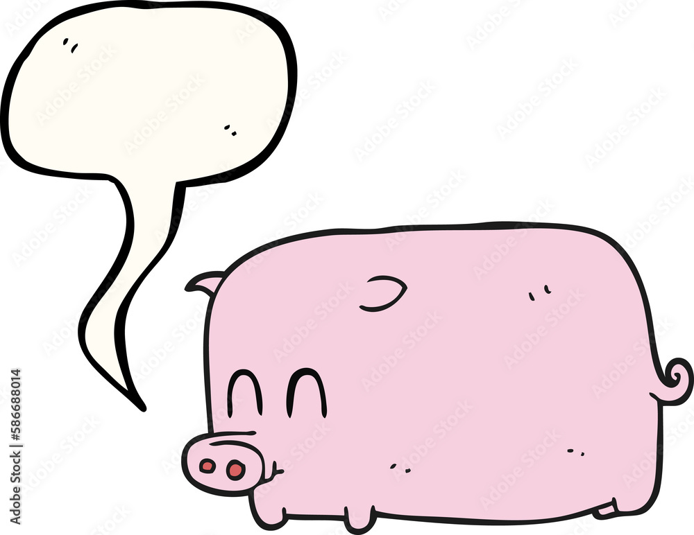speech bubble cartoon pig speech bubble cartoon pig