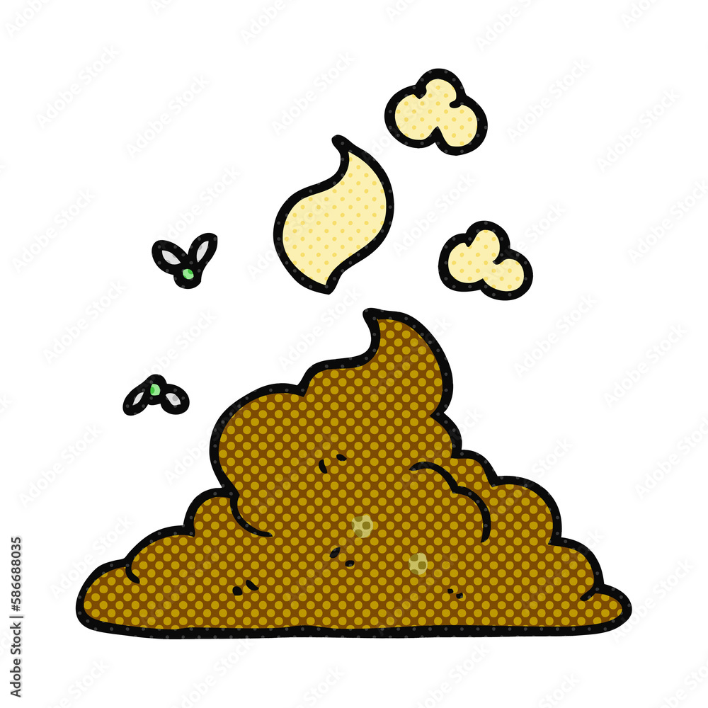 cartoon steaming pile of poop
