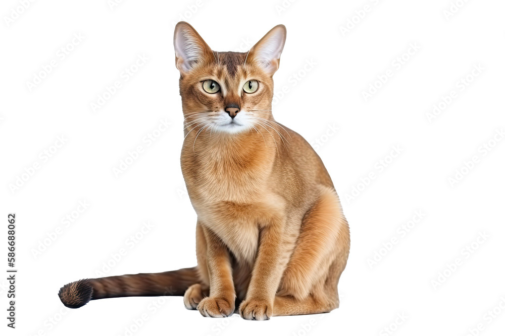 Malayan Cat On Isolated Transparent Background, png. Generative AI