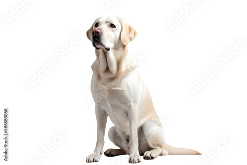 Labrador Retriever Dog On Isolated Transparent Background, png. Generative AI