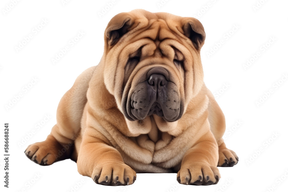Beautiful dog On Isolated Transparent Background, png. Generative AI