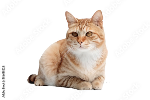Cyprus Cat On Isolated Transparent Background, png. Generative AI