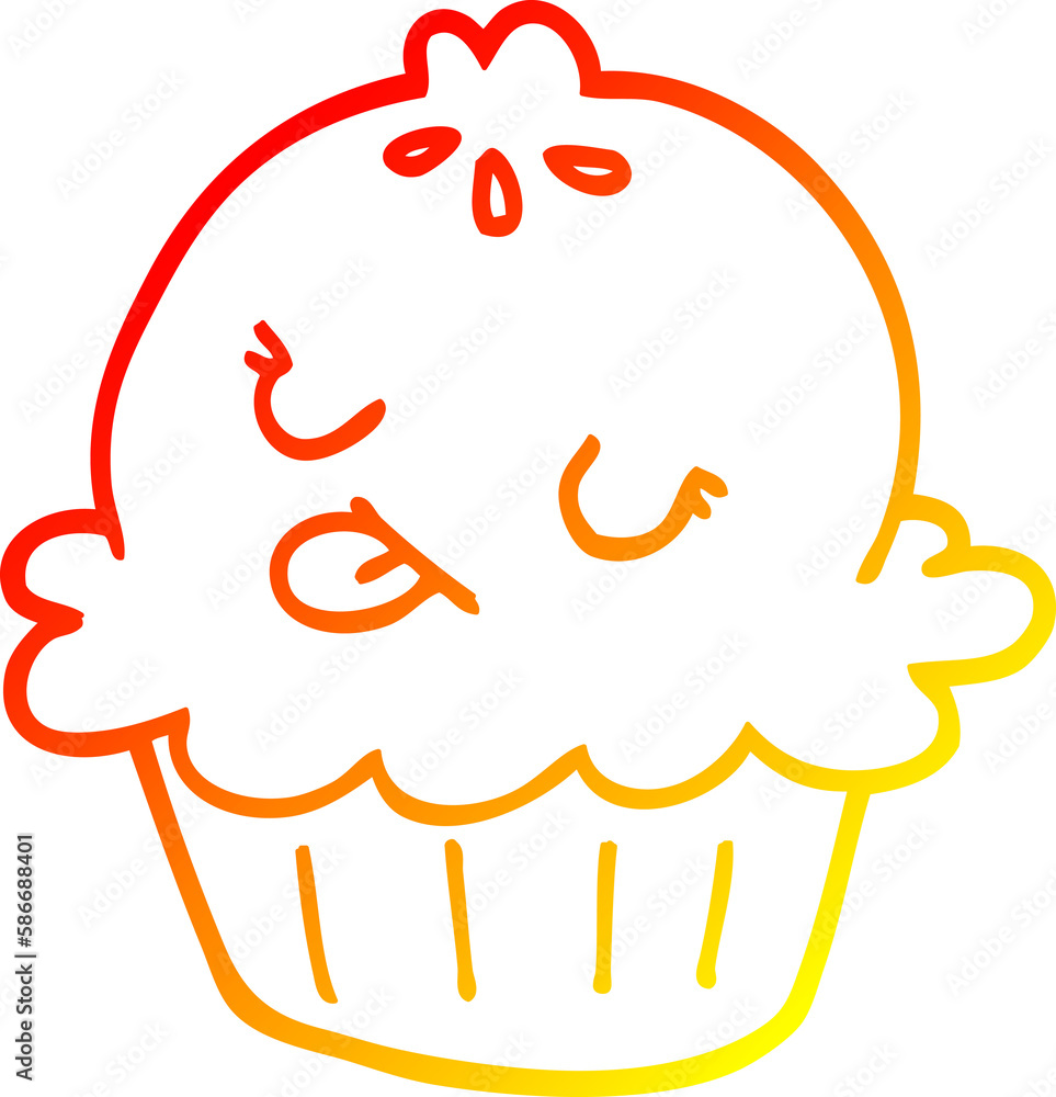 warm gradient line drawing cute cartoon pie warm gradient line drawing cute cartoon pie