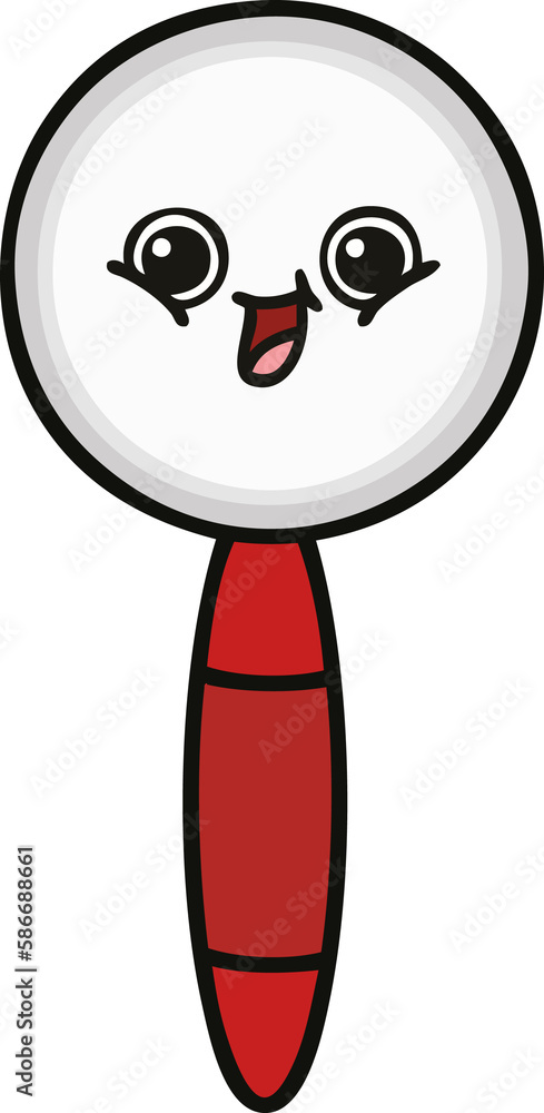 Obraz premium cute cartoon magnifying glass