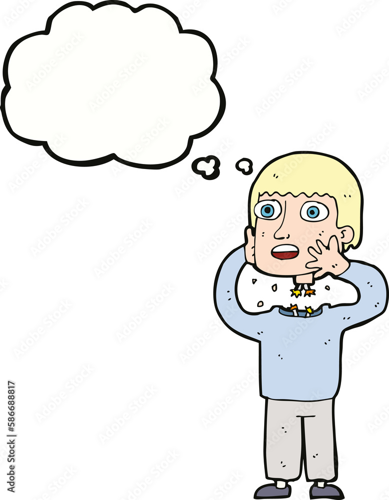 cartoon secret robot with thought bubble cartoon secret robot with thought bubble