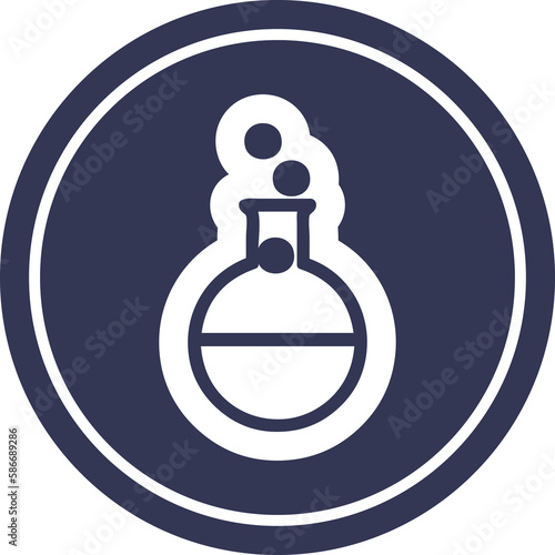 science experiment circular icon