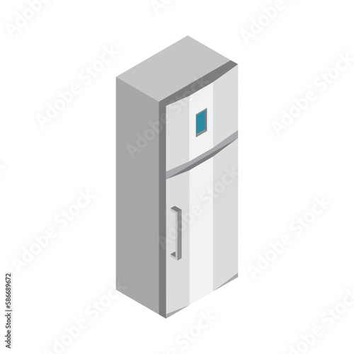 Isometric Refrigerator Icon