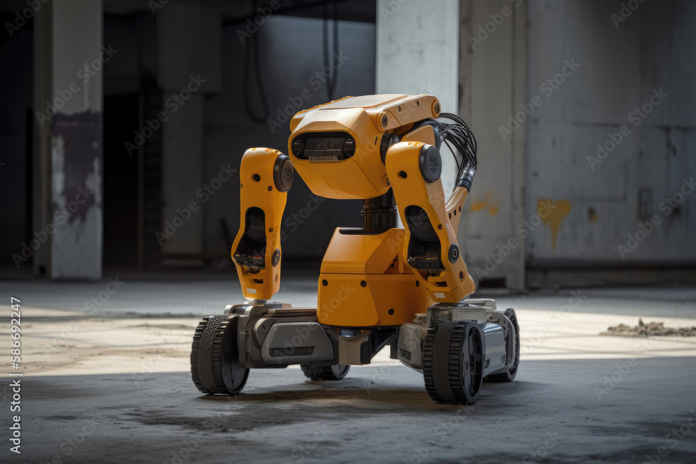 A Robot Designed To Assist With Construction And Engineering, With Advanced Precision And Power. Generative AI