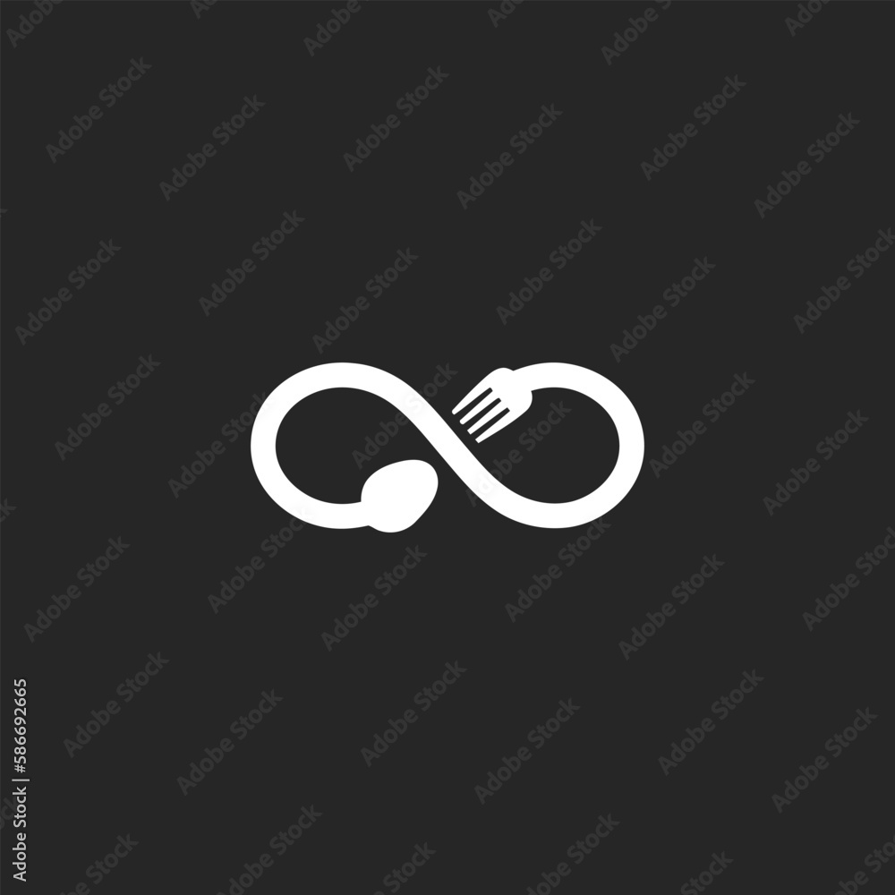 creative Food Truck Logo. Vector food delivery flat icons. Food delivery app. infinity knife logos creative Food Truck Logo. Vector food delivery flat icons. Food delivery app. infinity knife logos