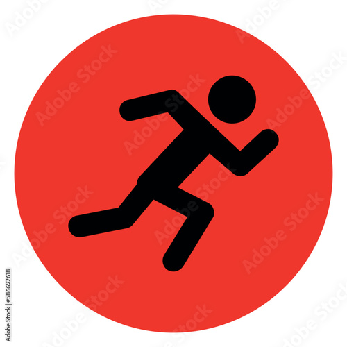 runner icon on a white background